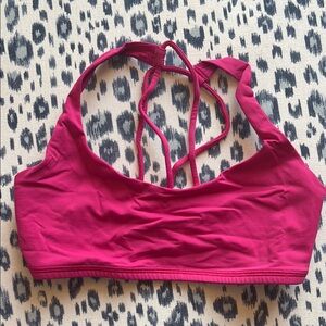 lululemon Pink Halter Sports Bra with Racerback and Wide Band- SIZE 4